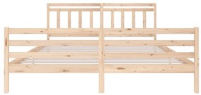 Estrutura de cama 200x200 cm madeira maciça