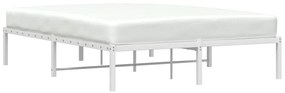 Estrutura de cama 140x190 cm metal branco