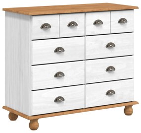 vidaXL Cômoda ASKIM Branco 91 x 40 x 79 cm Madeira de Pinheiro Sólida