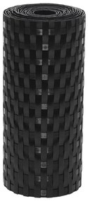 Telas de varanda 10 pcs 255x19 cm vime PE preto