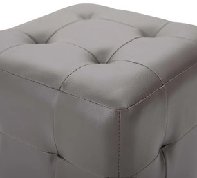 Mesas de cabeceira 2 pcs 30x30x30 cm couro artificial cinzento