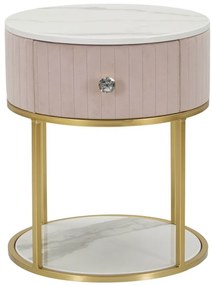 MESA DE CABECEIRA MONTPELLIER ROSA CM Ø 42X48