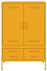 Móvel alto 68x39x101,5 cm aço amarelo mostarda
