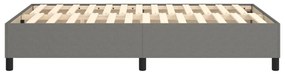 Estrutura de cama sem colchão 120x200 cm tecido cinzento-escuro