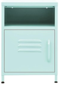 Mesas de cabeceira 2 pcs 35x35x51 cm aço cor menta