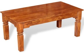 vidaXL Mesa de centro madeira de acácia maciça 110x60x45 cm
