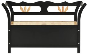 Banco 107x45x75,5 cm madeira de abeto maciça preto