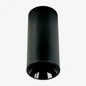 Aplique De Teto Led De Superfície Redondo Ø7,2 Cm Para Exterior Em Alumínio Luisiana Preto & Branco Frio 4000k & 8 W & 38º - Sklum