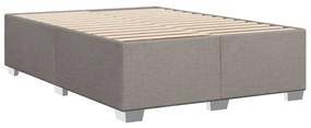 Cama com molas/colchão 140x190 cm tecido castanho-acinzentado