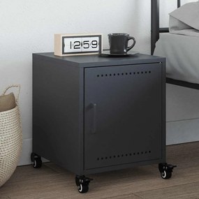 vidaXL Mesa de cabeceira 36x39x43,5 cm aço antracite