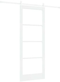 Conjunto de Porta de Correr vidaXL com Ferragens Brancas 83x211 cm Mad