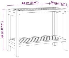 Mesa de apoio p/ casa de banho madeira de teca maciça