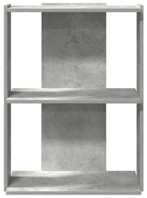 Estante 3 camadas betão 60x30x80 cm madeira trabalhada cinzento