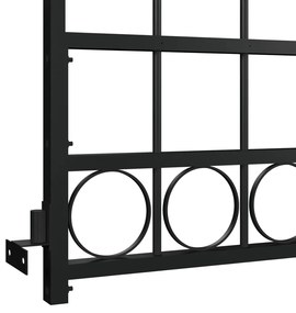 Portão para cerca com topo arqueado 89x200 cm aço preto