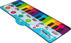 Tapete de piano para crianças com 8 sons de instrumentos com teclado para crianças com mais de 3 anos 120 x 47 cm Multicolor