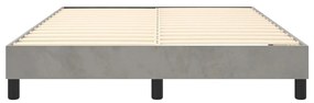 Estrutura de cama sem colchão 140x190 cm veludo cinzento-claro