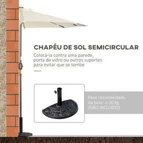 Chapéu de Sol de Jardim com 24 Luzes LED Solar 265x135x240 cm Chapéu d