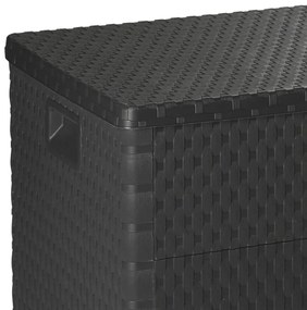 Móvel de arrumação para jardim 120x56x63 cm vime PE antracite