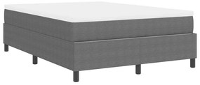 Cama Box com Colchão Cinza Claro, 160 x 200 cm, tecido corduroy.