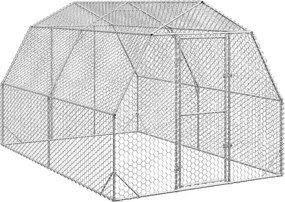 vidaXL Corrida de galinhas 2,5x4x2,25 m aço galvanizado