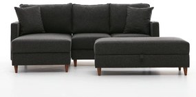 Sofá de Canto Eva – Antracite – 210x82x195 cm