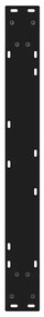 Pés para mesa de jantar 2 peças preto 80x(72-73,3) cm aço