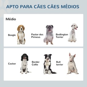 Comedouro Elevado para Cães Alimentador para Cães com 2 Tigelas de Aço Inoxidável 1100ml com Tapete Antiderrapante Comedouro Lento para Animais Médios