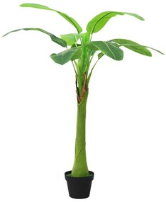 Árvore bananeira artificial com vaso 115 cm verde