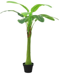 vidaXL Árvore bananeira artificial com vaso 140 cm verde