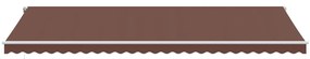 Toldo retrátil automático 600x350 cm castanho