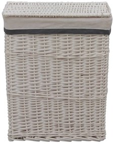 Cesto de roupa suja salgueiro branco