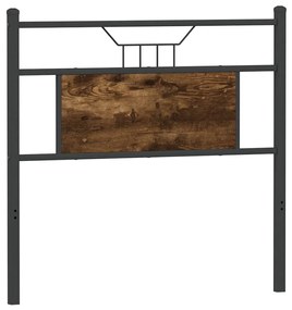 Cabeceira de cama 75cm derivados de madeira/aço carvalho fumado