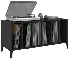Armário para discos 100x38x48 cm derivados de madeira preto