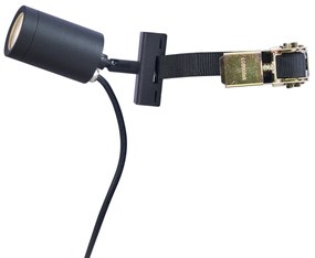 Foco de exterior preto para árvore GU10 50mm giratório e inclinável IP65 - Solo Moderno
