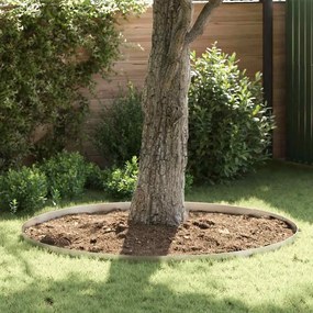 vidaXL Acabamento de Jardim Prateado 450 x 10 cm Aço inoxidável