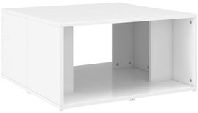 Mesas de centro 4pcs derivados de madeira branco brilhante
