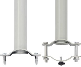 Toldo lateral retrátil para pátio 120x300 cm creme