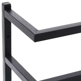 Toalheiro 24x12x48 cm aço preto