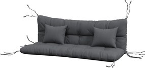 Conjunto de 4 almofadas de exterior para baloiço de jardim (NÃO INCLUÍDO) composto por 1 almofada de assento, almofadas de encosto e 2 almofadas de ca