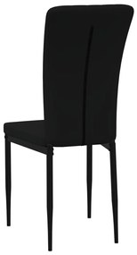 Cadeiras de jantar 4 pcs veludo preto