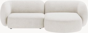 Sofá de canto modular em bouclé Kate (2 lugares)