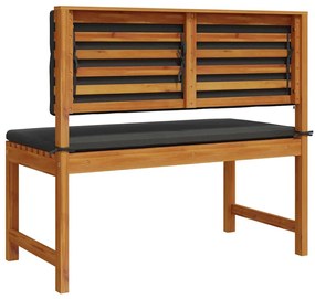 Banco de Jardim vidaXL com Almofadas 100x50x91 cm Madeira Sólida de Ac