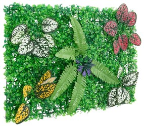 Vedação de plantas artificiais 6 pcs 40x60 cm verde