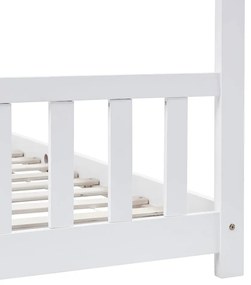 Estrutura de cama para crianças 90x200 cm pinho maciço branco