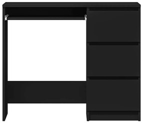 Secretária 90x45x76 cm derivados de madeira preto