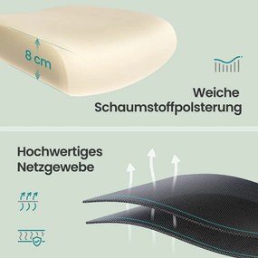 Cadeira de escritório ergonómica com tecido de malha e apoios de braços rebatíveis preta