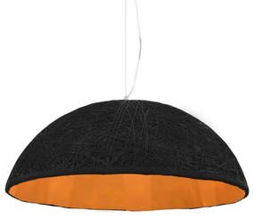vidaXL Candeeiro suspenso preto e dourado Ø70 cm E27