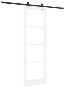 Porta Deslizante vidaXL com Conjunto de Hardware Branco 78x232 cm Made