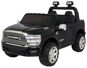 Jipe elétrico para Crianças 24V RAM 3500 Rodas de espuma EVA, assento Couro ecológico Preto
