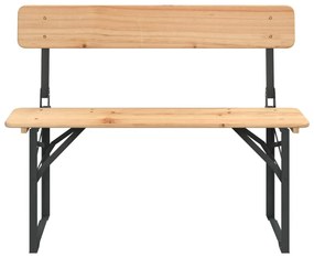 3 pcs conjunto mesas de cerveja dobráveis madeira abeto maciça